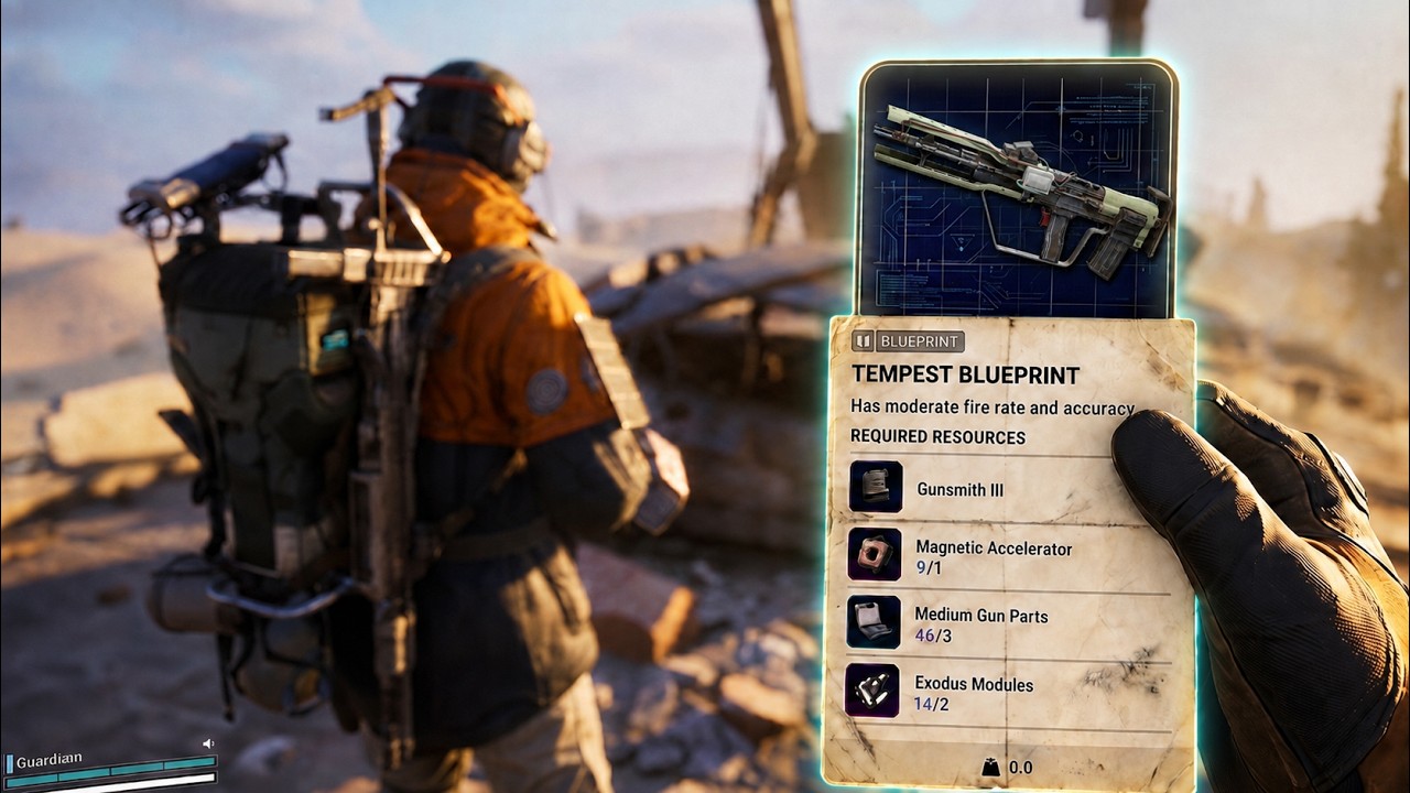 How to find the tempest blueprint in Buried City