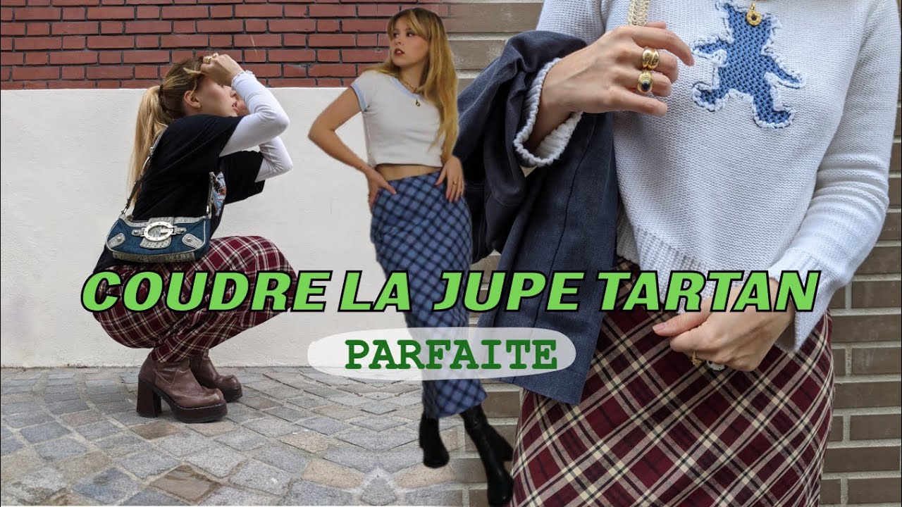 COUDRE LA JUPE TARTAN PARFAITE (patron gratuit)