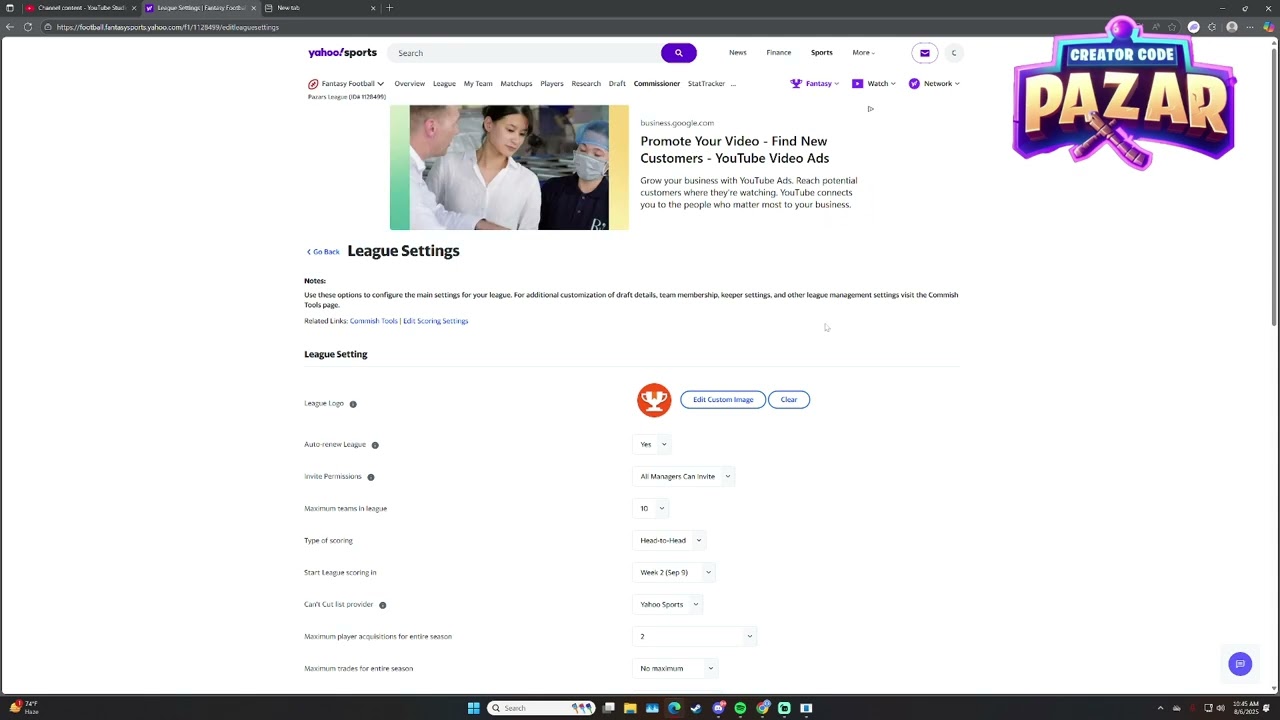 How to Change League Trading Vote Rules Yahoo Sports Fantasy Football Quick Guide