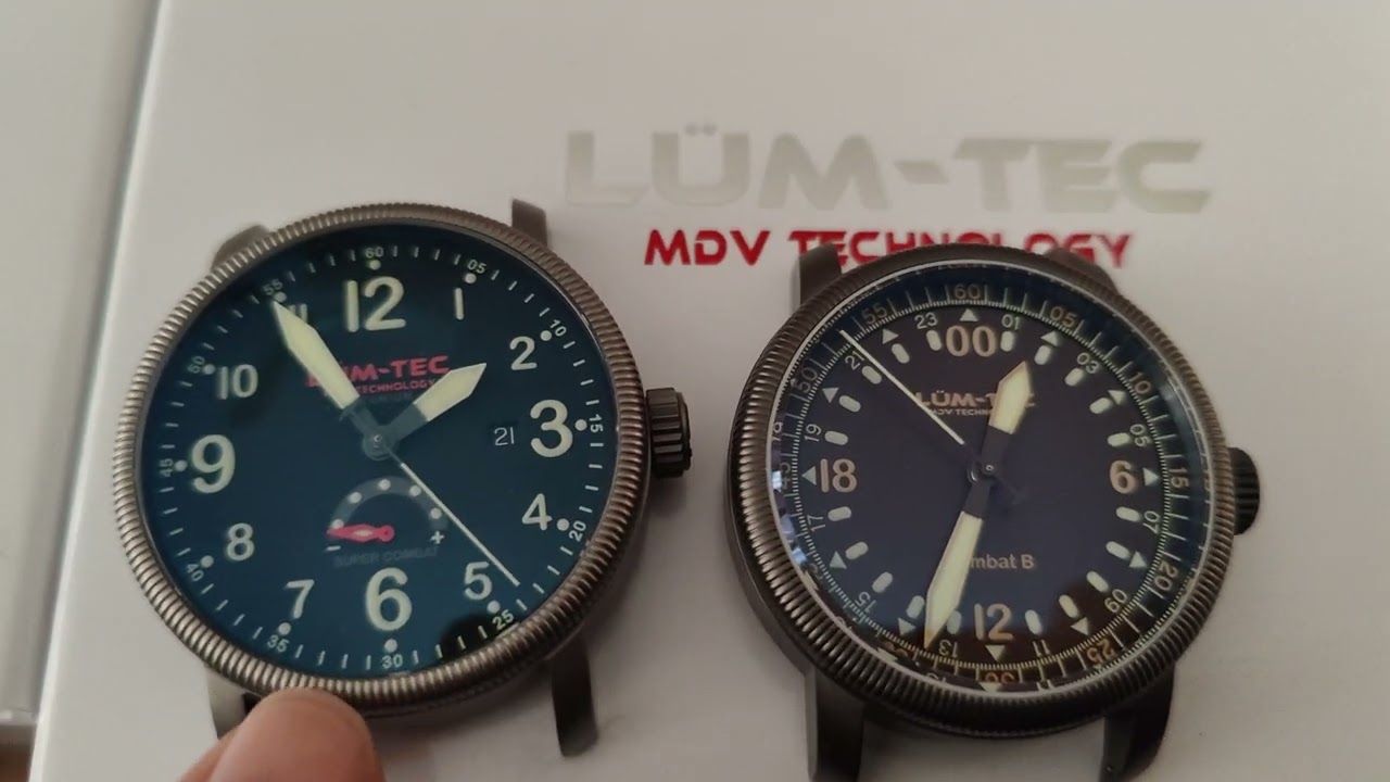 LUM-TEC SUPER COMBAT PR vs LUM-TEC COMBAT B #lumtec #edc #watches #tiktok