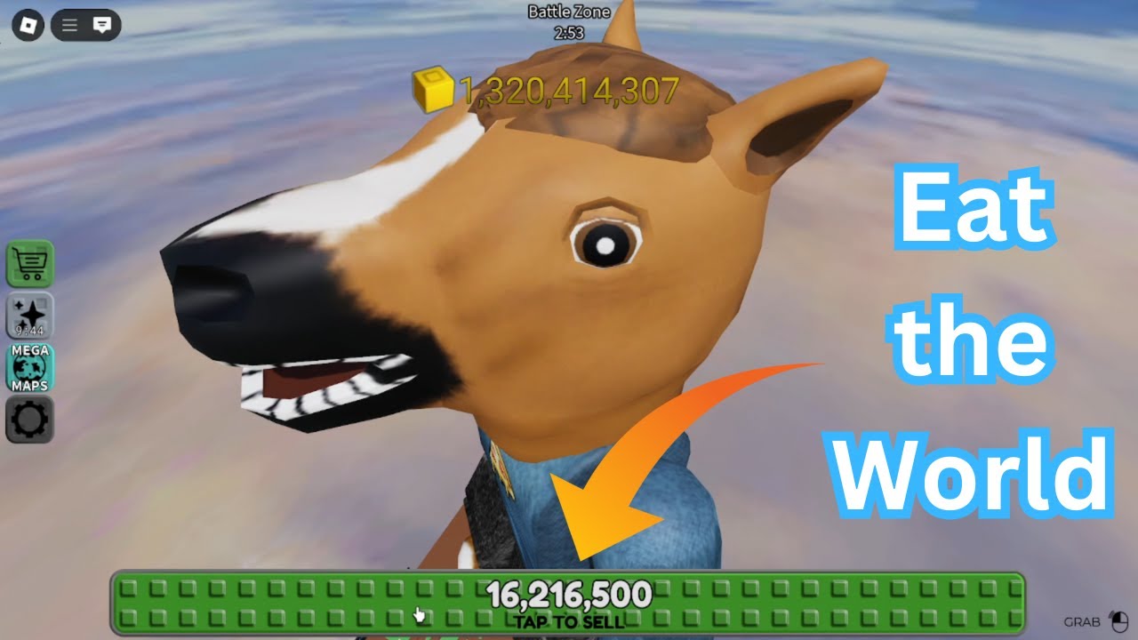 Eat the World 16 Million done, next size 17 Million #roblox #eattheworld