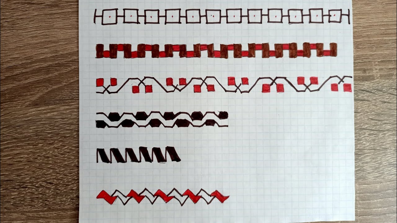 Kareli deftere süs çizme #howto