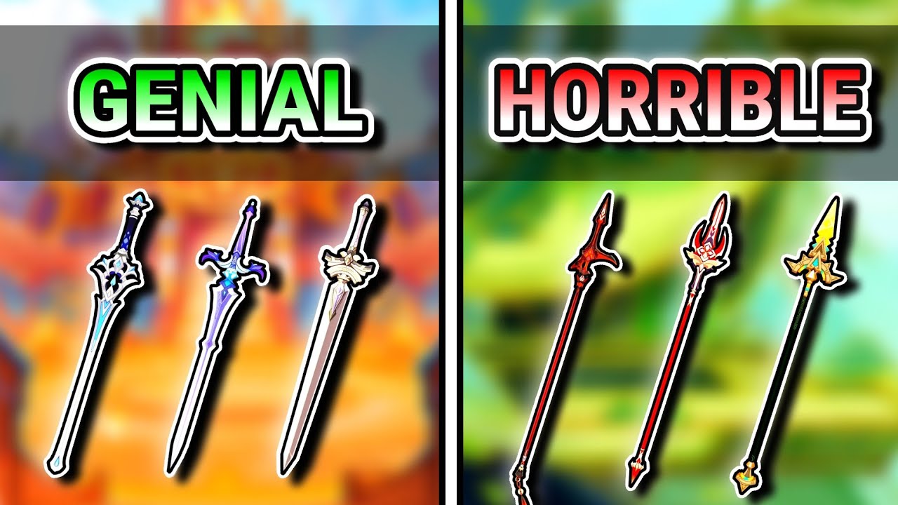 TOP 5 - Las MEJORES CLASES de ARMAS en GENSHIN IMPACT