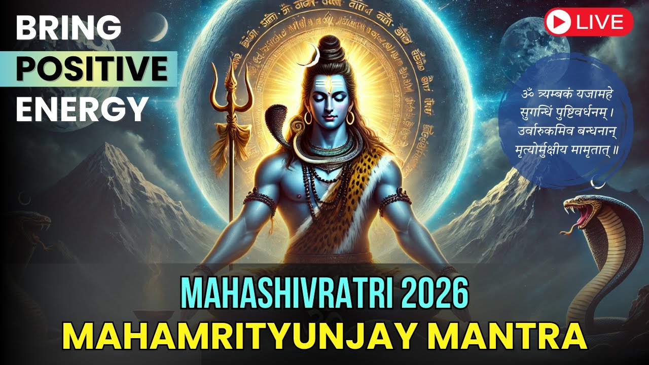 🔴 LIVE 🔴 Mahashivratri 2026 🔴Mahamrityunjaya Mantra Chanting | Om Tryambakam Yajamahe #livestream