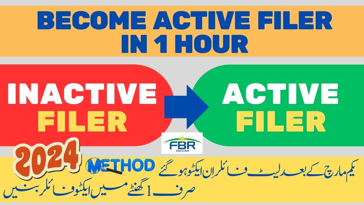 Important! How to Become Active FBR Filer in 24 Hrs in 2024 | FIler Return 22-23 |ATL Surcharge 2024