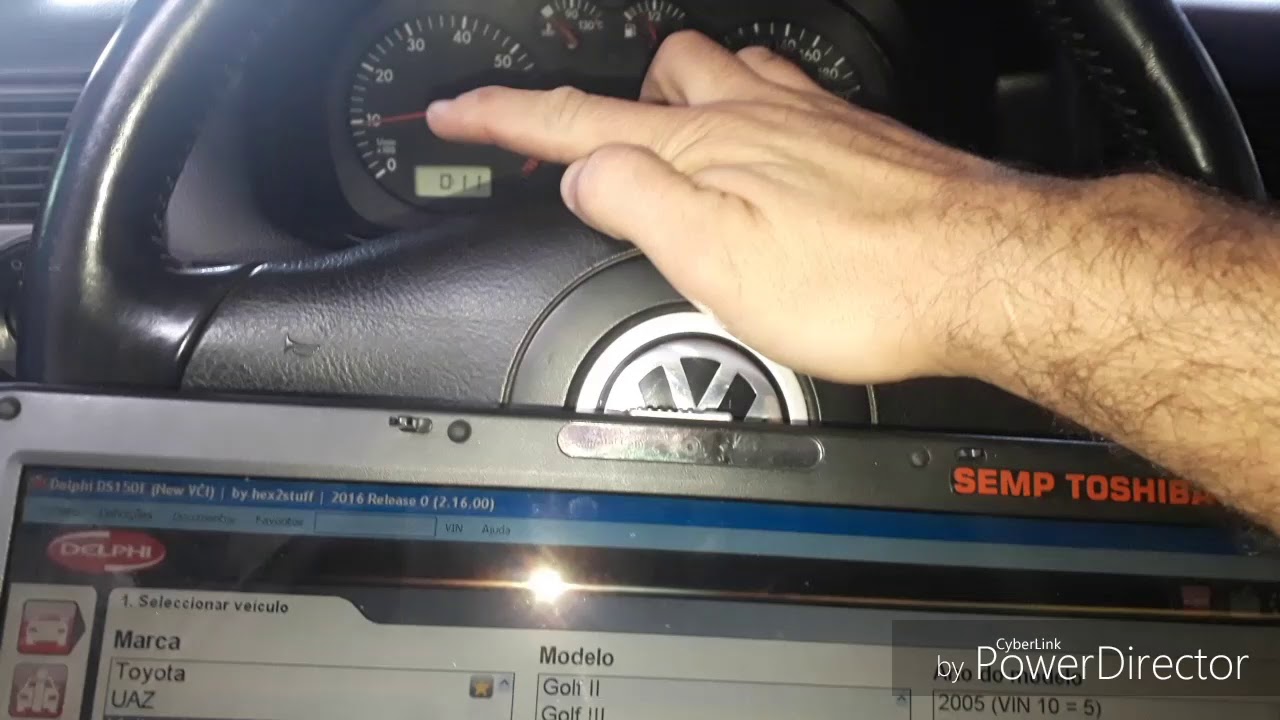 DMA - Golf MK4 luz de airbag, acusando baixa impedância