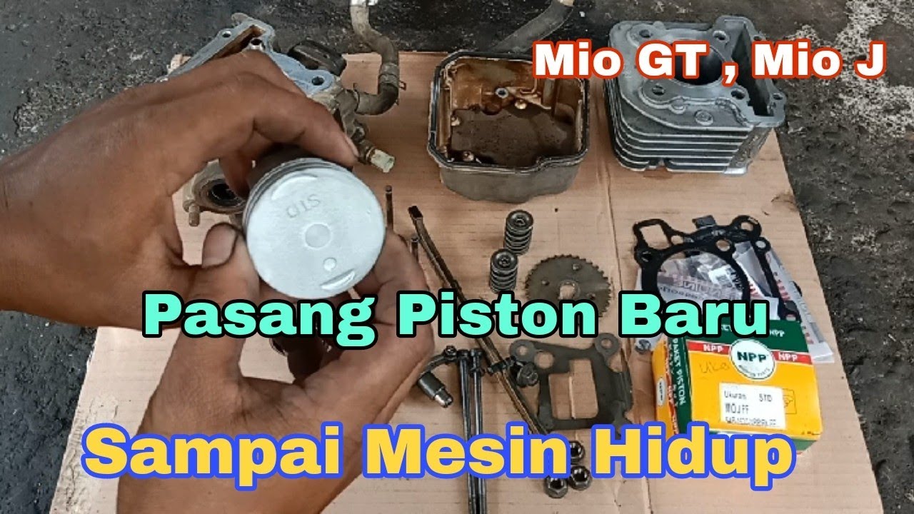 Mio GT Pasang Piston Baru Sampai Mesin Hidup @asmchannel1505