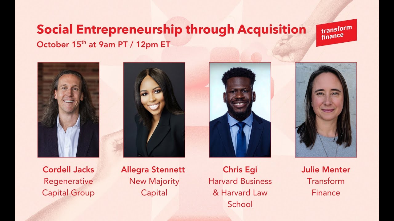 Social Entrepreneurship through Acquisition