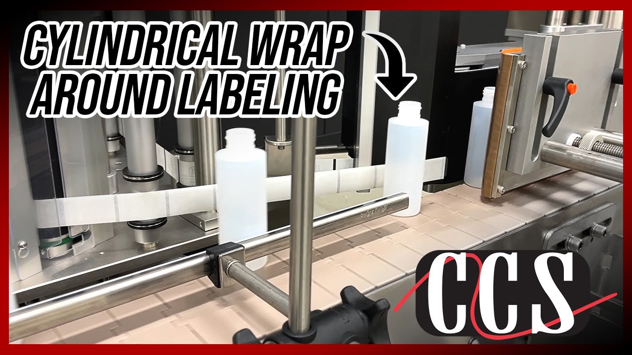 Automatic Cylindrical Labeling System - Tronics S3S Automatic Label Applicator | CCS Demo