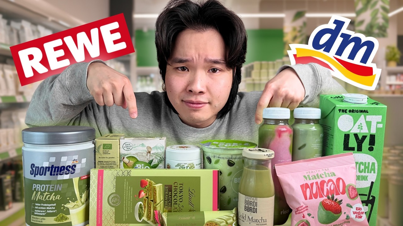 Japaner testet Matcha Produkte aus REWE, dm & Co. (mein Fazit)