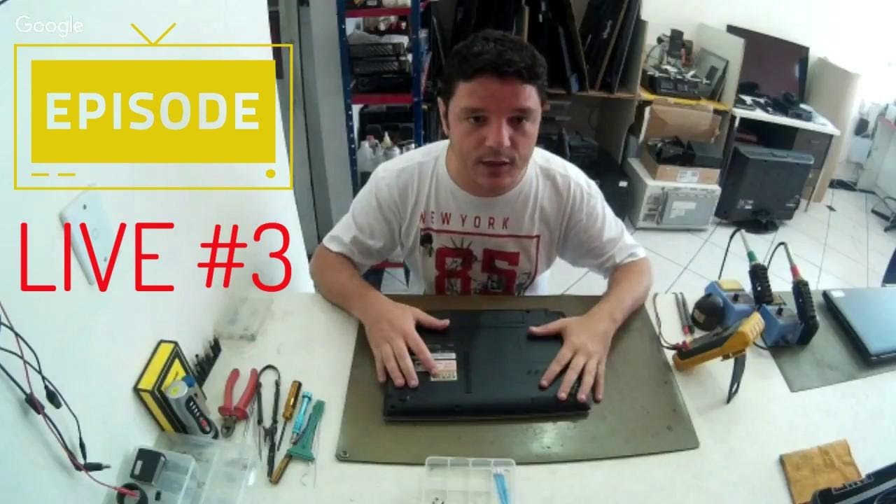 Como consertar um Notebook Samsung que acende a luz mas n&atilde;o liga - LIVE #3
