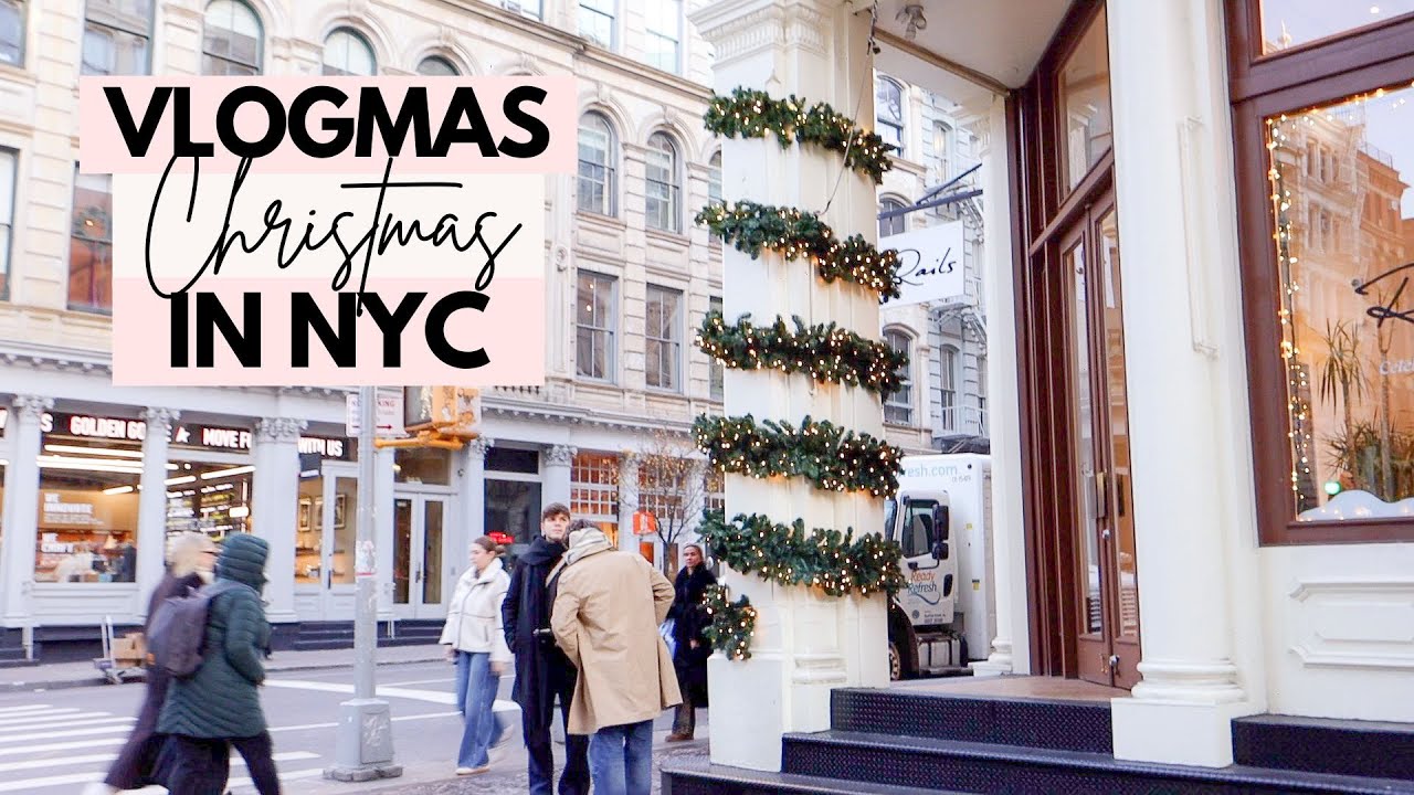 VLOGMAS Day 14: Christmas in NEW YORK * GIVEAWAY WINNER Announced! SoHo Decorations, Red Nails
