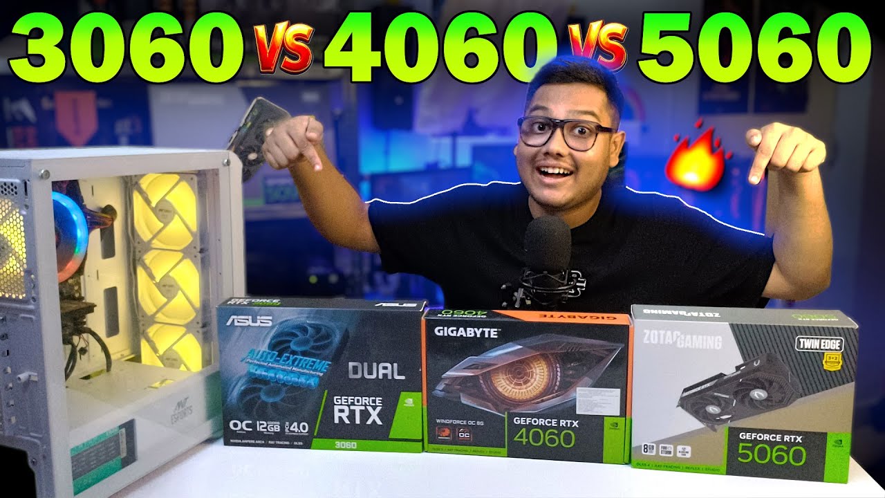 The Ultimate Comparison: RTX 3060 12GB vs 4060 8GB vs 5060 8GB in 2025🔥🔥🔥