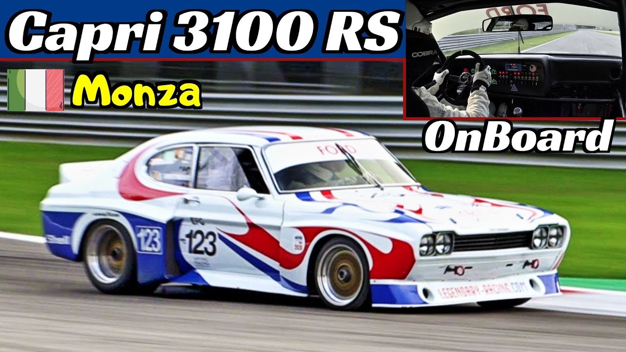 Ford Capri 3100 RS Touring Car, Action + Onboard - 440Hp V6 N/A Engine Sound - Monza Historic 2020