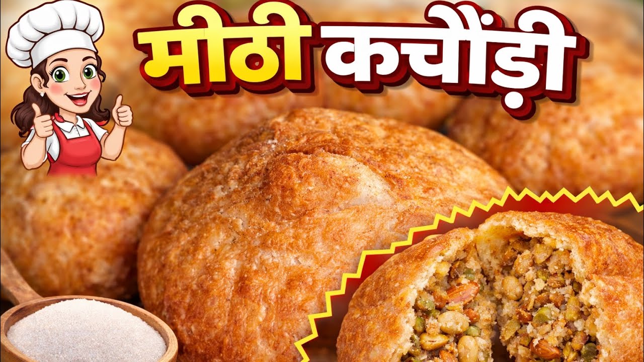 खस्ता मीठी कचौड़ी बनाने का आसान तरीका 😋| Meethi Kachori Recipe | Sweet Kachori🥟