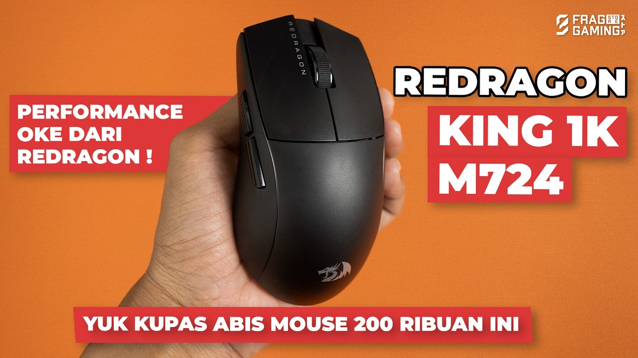 REKOMENDASI MOUSE GAMING 200 RIBUAN ? INI DIA REDRAGON KING 1K   M724