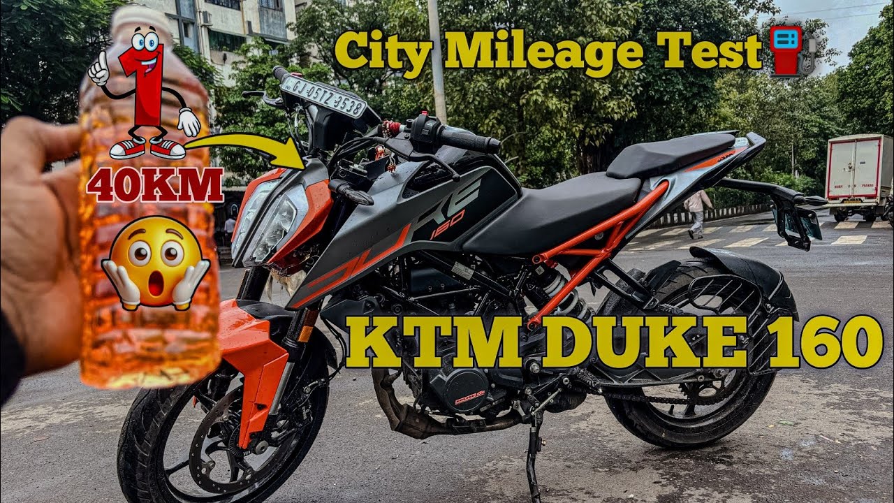 KTM DUKE 160 City Mileage Test ⛽ | DUKE 160 Mileage Test video