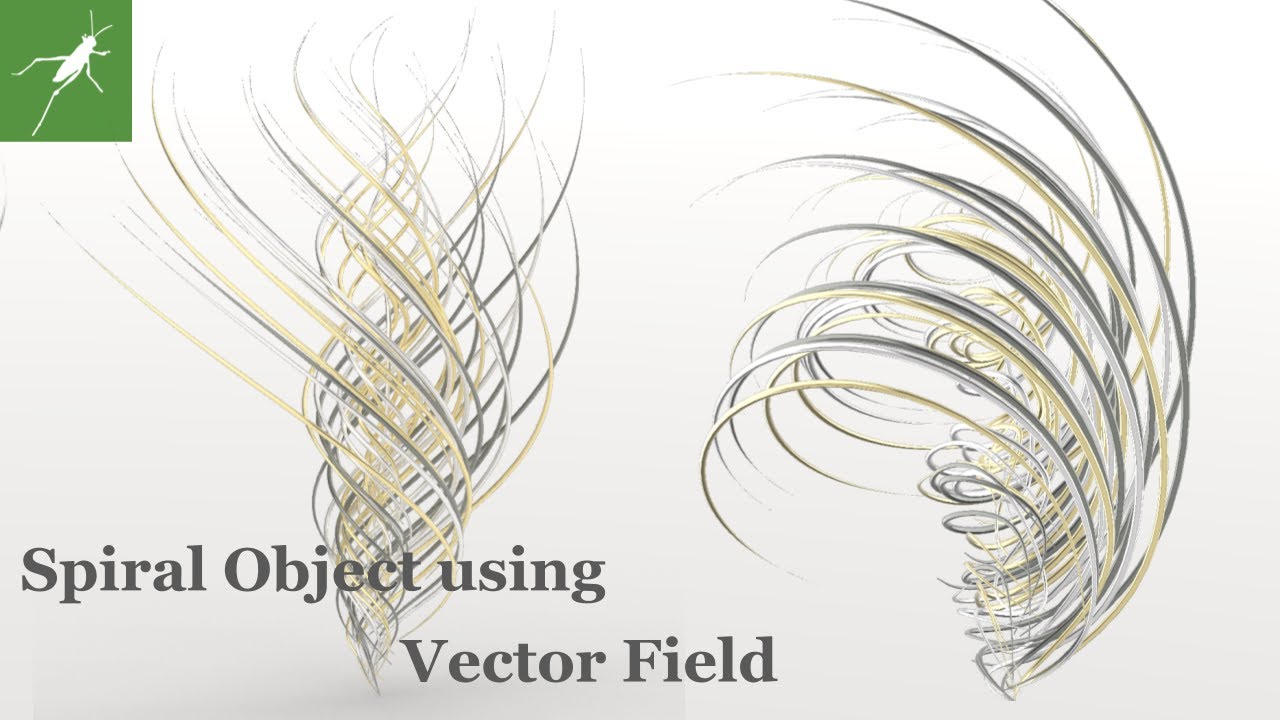 【Grasshopper Tutorial】 Spiral Object using Vector Field