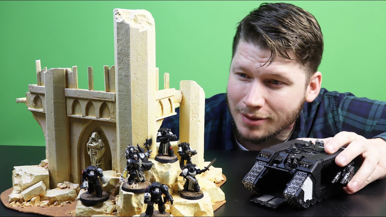 Craft something for YOUR army!  Black Templar Ruins - Space Marine Terrain for Warhammer 40k