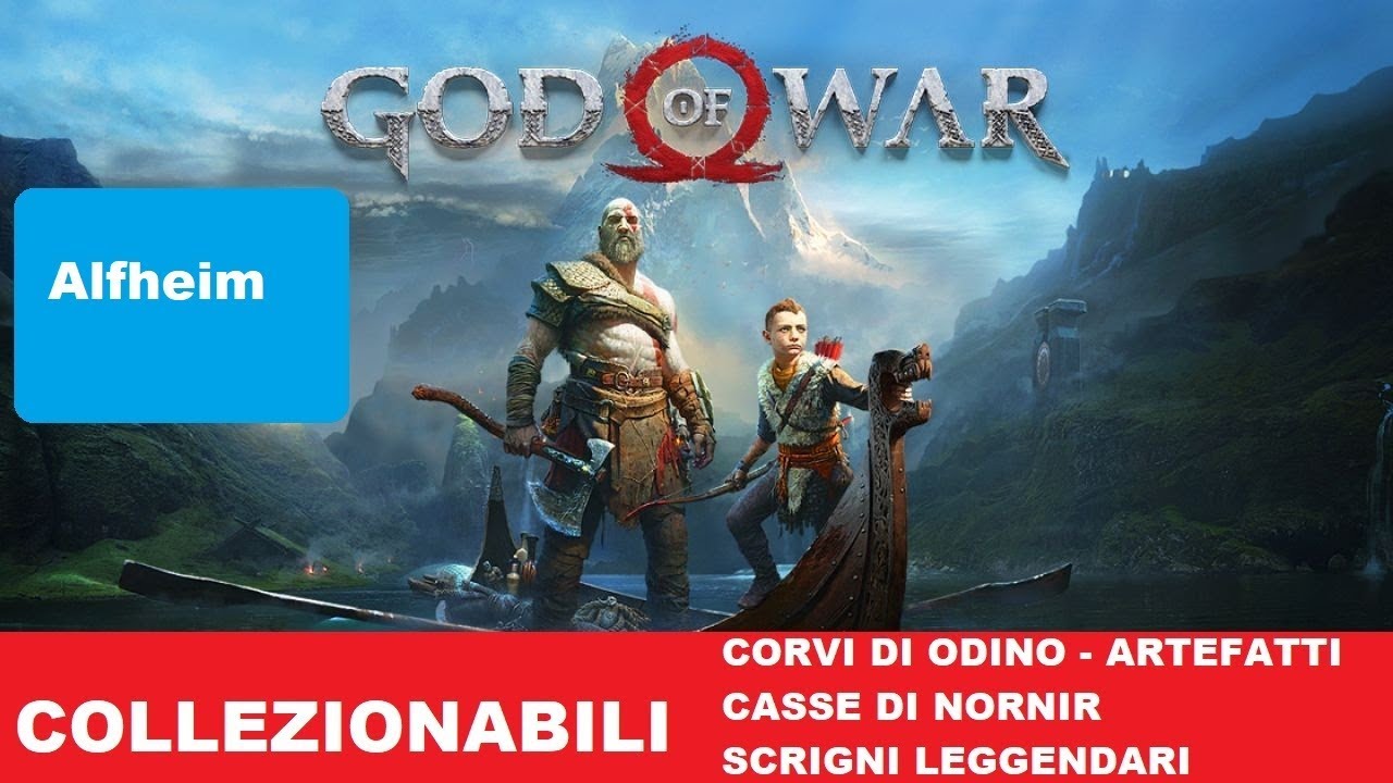 God of War Alfheim collezionabili,Corvi,scrigni,artefatti.