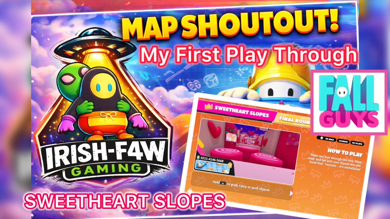 Sweetheart Slopes by @CrowFallGuys  (Map Shoutout) My First Play Through #fallguys #fallguysgameplay