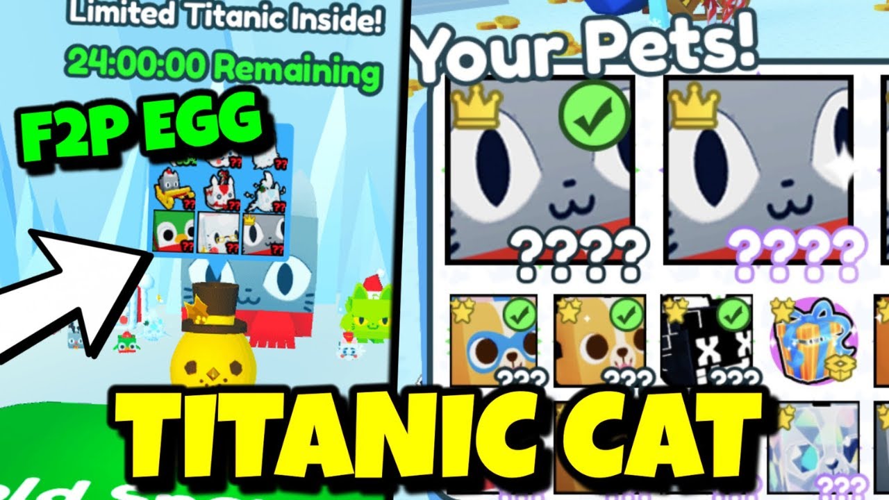 Free To Play Egg For *TITANIC CAT* In Pet Simulator X! (Update Leaks) ❄