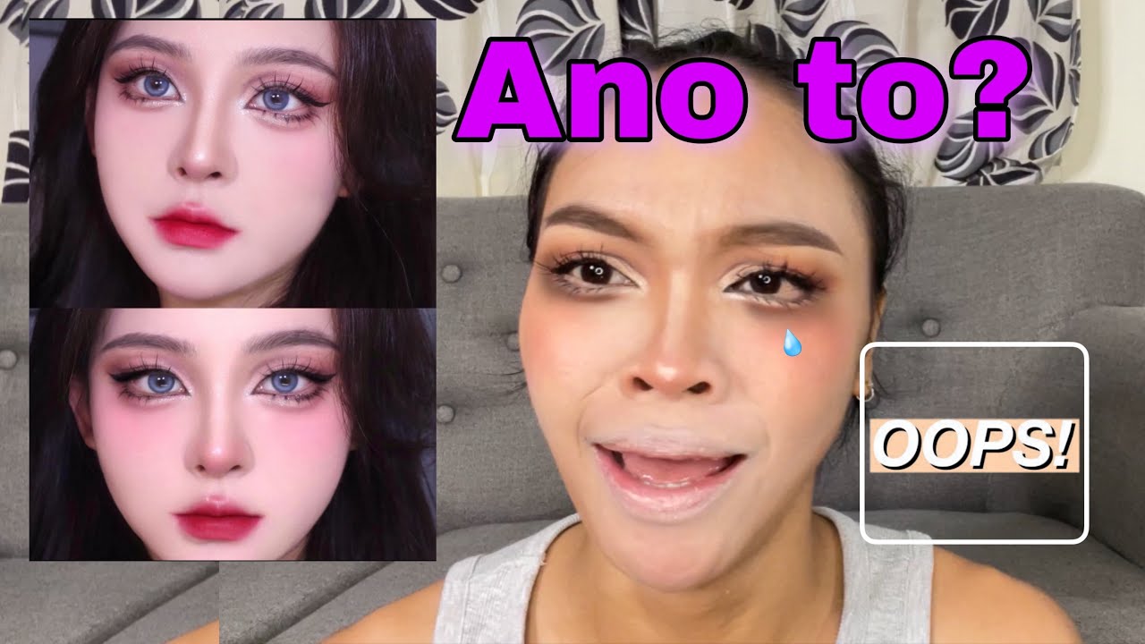 I TRIED FOLLOWING VIRAL CHINESE ASIAN MAKEUP! Anyare 😅