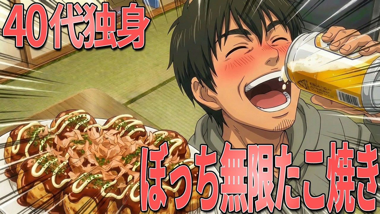 40代独身、ぼっち無限たこ焼きという最強の贅沢