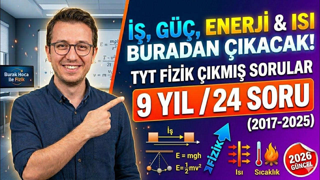 İş Güç ve Enerji , Isı ve Sıcaklık Çıkmış Sorular [2017-2025]