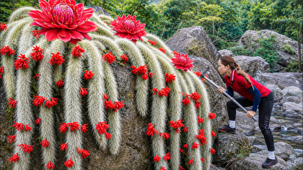 Harvesting Giant Foxtail Orchids in Tropical Mountains | Rare Flowers Sold Out at Village Market