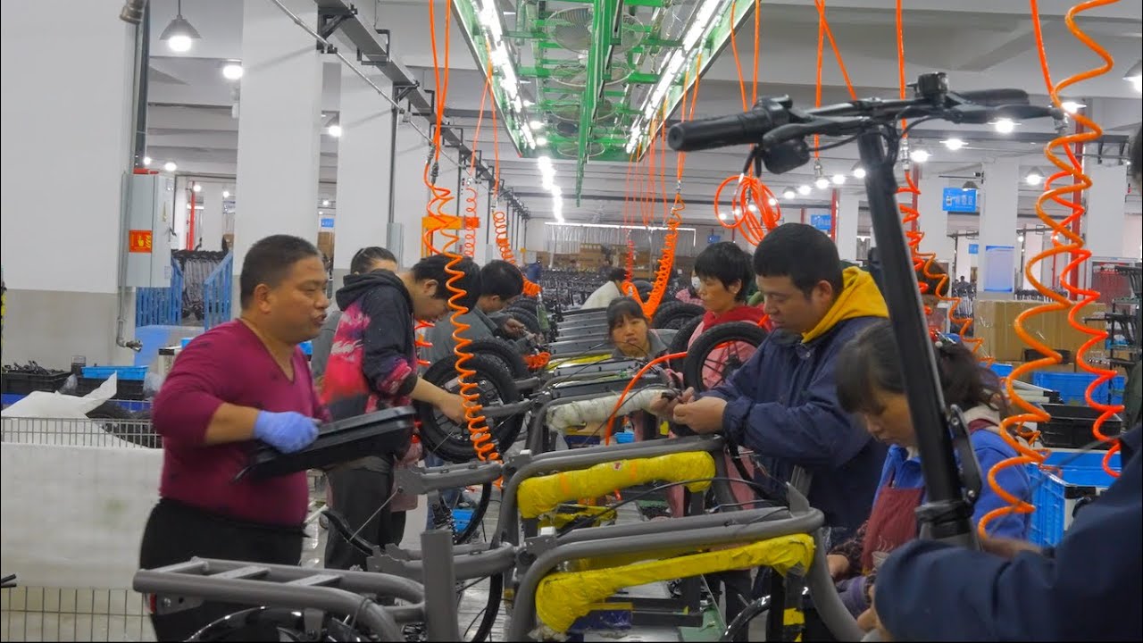Road to EliteX: Riesige E-Scooter Produktionsstraße in China