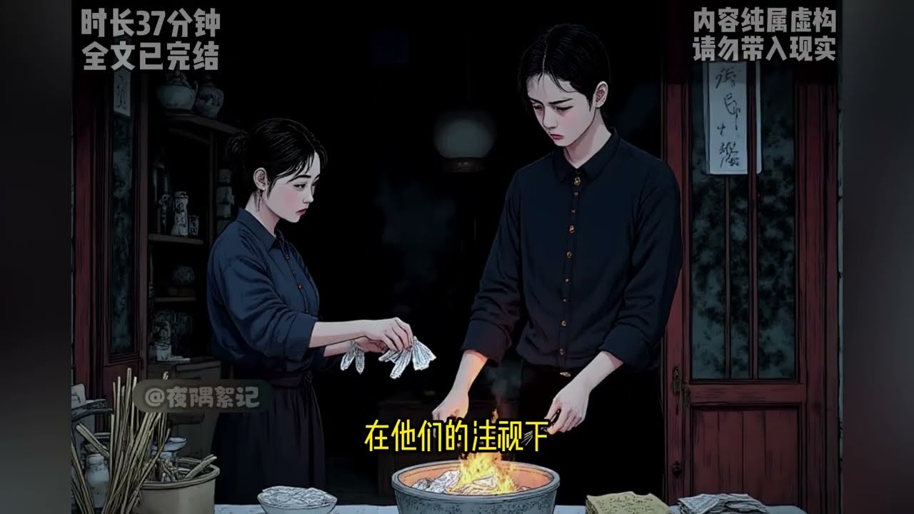 我继承了爷爷的纸扎铺，大伯一家来闹，说女孩子没资格继承，我冷笑，你家要大祸临头了。一口气看完睡前小故事 #悬疑 #恐怖故事 #悬疑推理 #漫画解说 #一口气看完系列