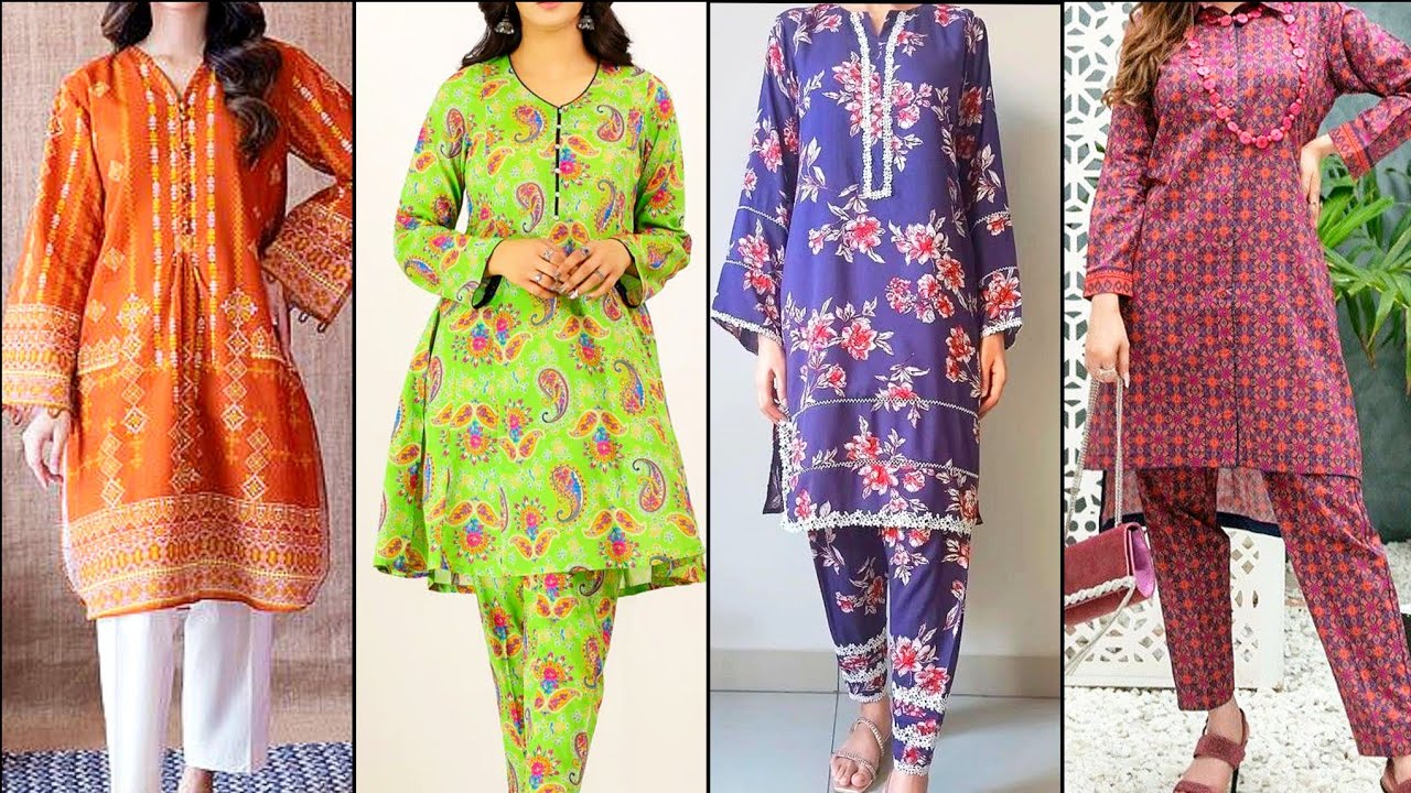 Most beautiful Printed kurti designs Eid ideas for woman 