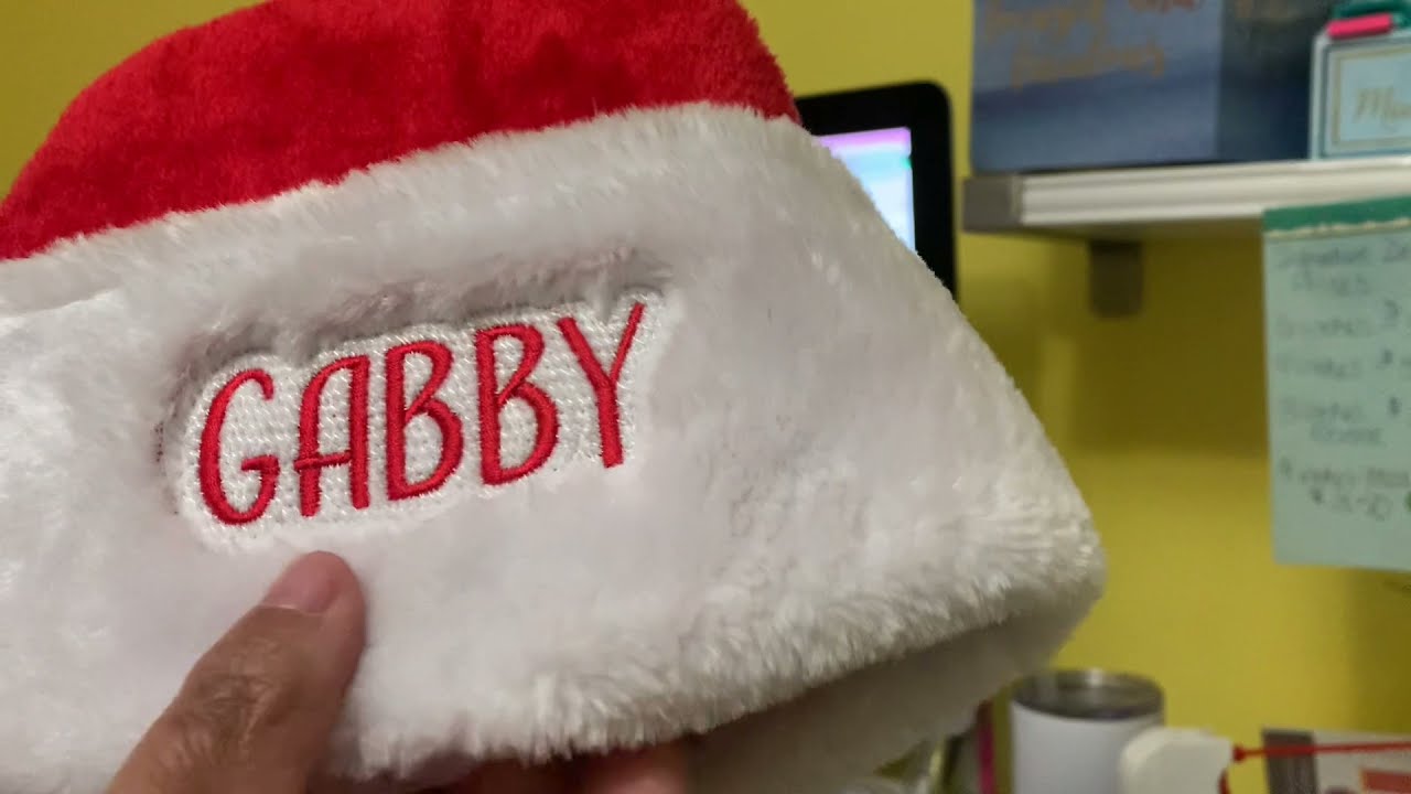Embroidering Family Santa Hats!