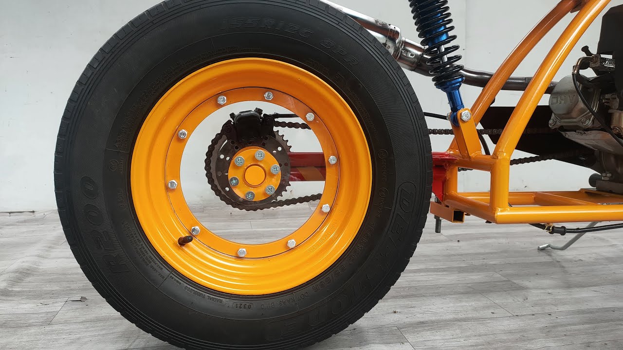 Соберите удивительный мотоцикл 200cc из поврежденных автомобильных колес