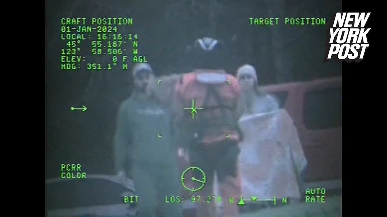 Dramatic video shows Coast Guard rescue Leo the Golden Retriever after plunging over 300-foot cliff