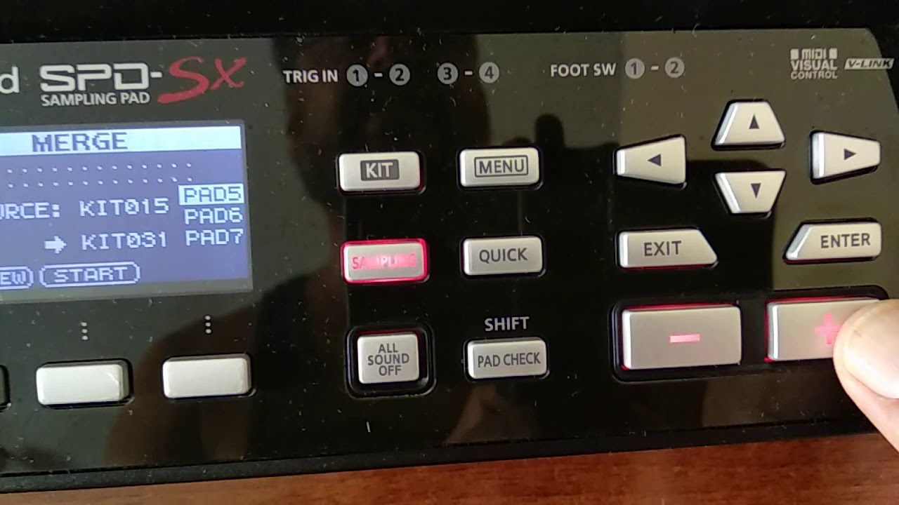 ROLAND SPD SX PAD वेव मर्ज