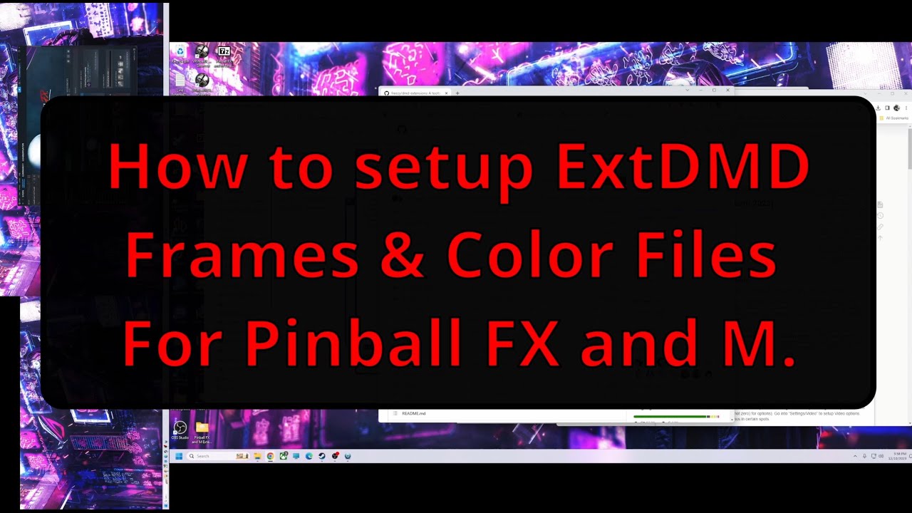 How to setup external dmd for Pinball FX and M.