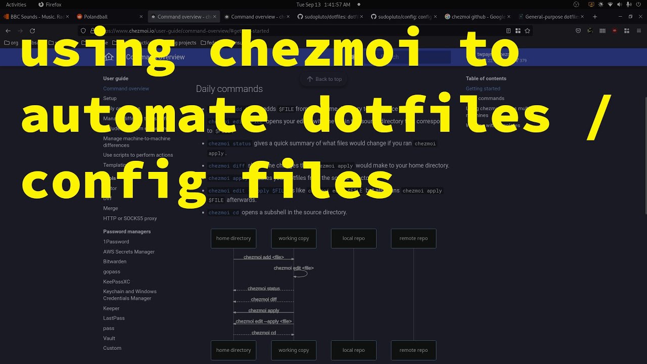 Using Chezmoi to Automate dotfiles / Config Files (+ my bashrc)