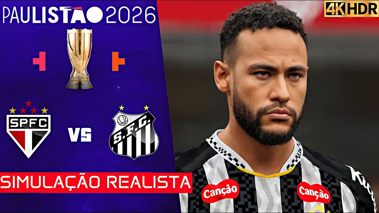 São Paulo vs Santos | Paulistão 2026 | Neymar x Luciano | Gameplay PC [4K60FPS] Gogosz Patch.