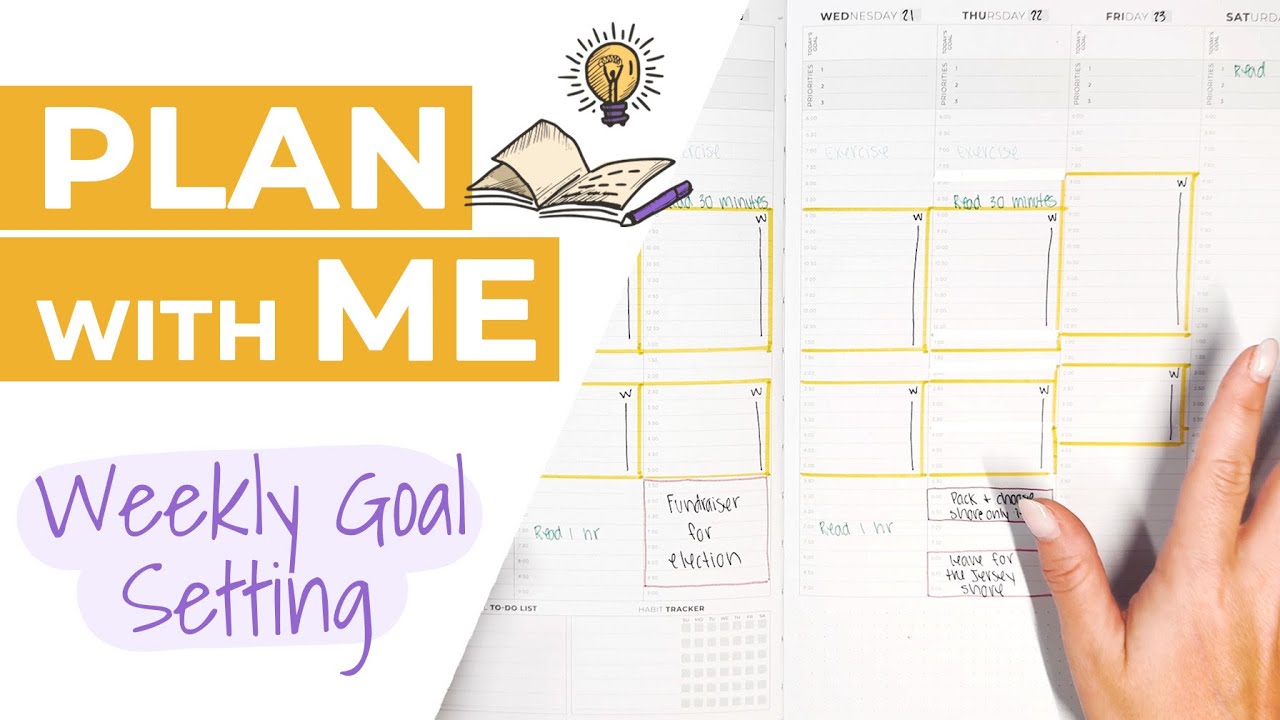 Plan with Me - Weekly Goal Setting ft. Hourly Planner PRO Premium
