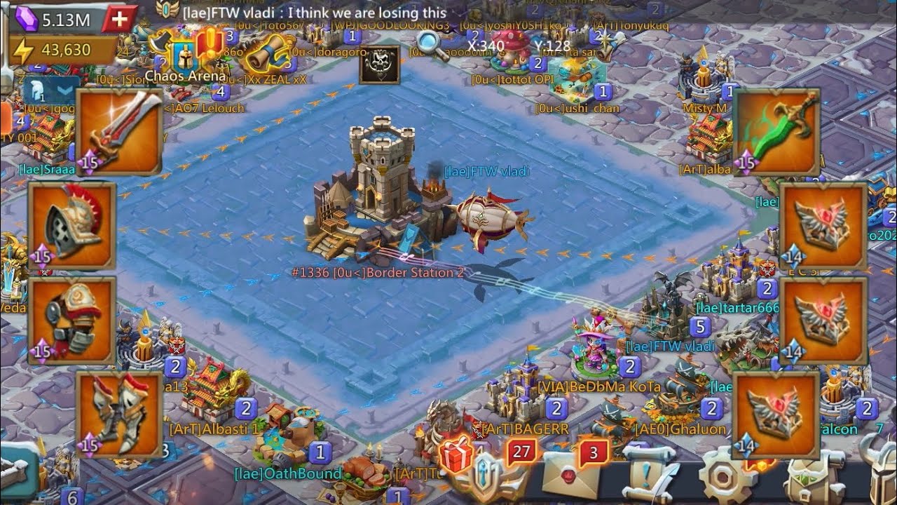 Lords mobile - wonder rally - fighting titans in chaos arena