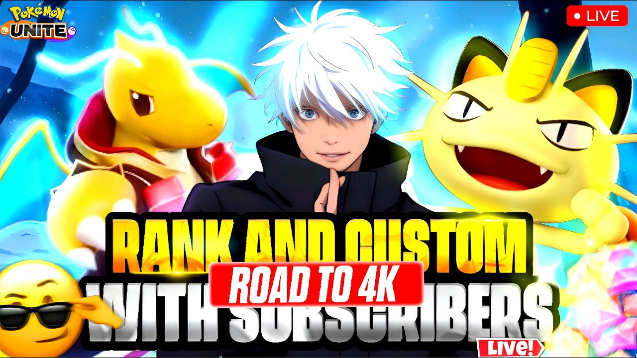 POKÉMON UNITE LIVE 🔥 RANK & CUSTOM WITH SUBSCRIBERS | ROAD TO 4K SUBS | OP GAMEPLAY