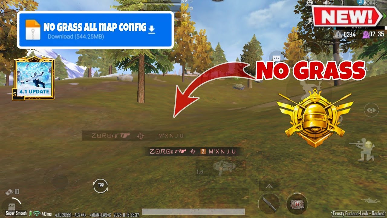 BGMI 4.1 NO GRASS CONFIG FILE 🌲 | NO GRASS CONFIG BGMI 4.1 | BGMI 4.1 NO GRASS [100% Safe No Ban]