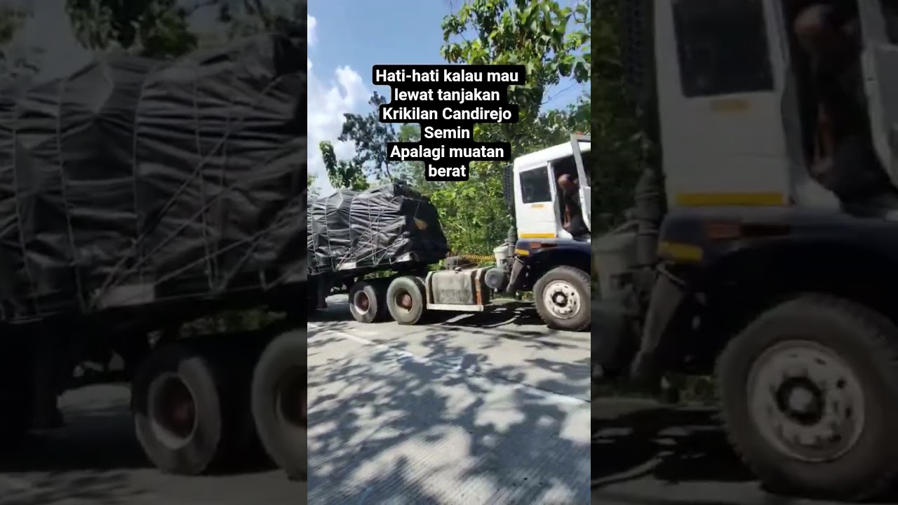 Hati-hati kalau mau lewat tanjakan Krikilan Candirejo Semin, apalagi truk muatan berat