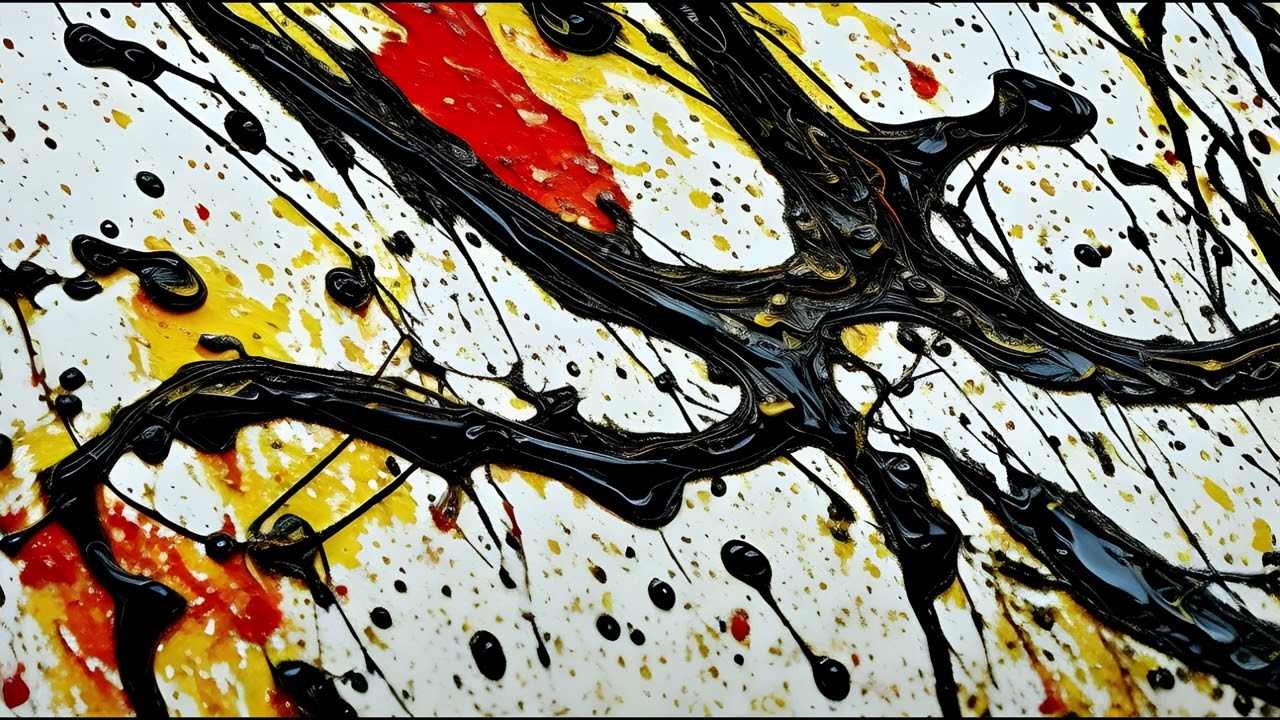 Jackson Pollock Style | Lofi Music | Screensaver For TV Wallpaper