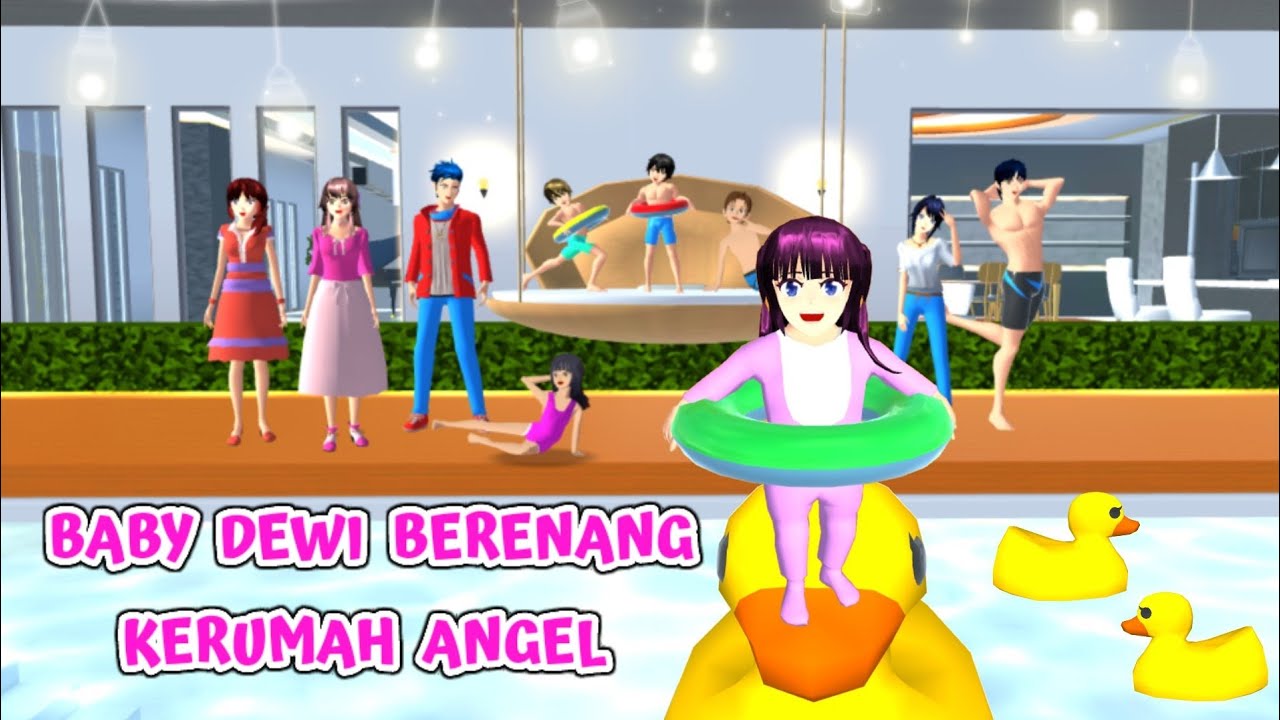 BABY DEWI BERENANG KERUMAH ANGEL | VLOG BABY DEWI - SAKURA SCHOOL SIMULATOR