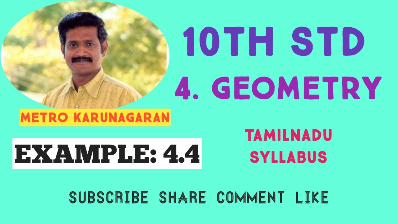 10th Std Maths Example 4.4 A boy of height 90 cm is walking away from the base of a lamp post at a