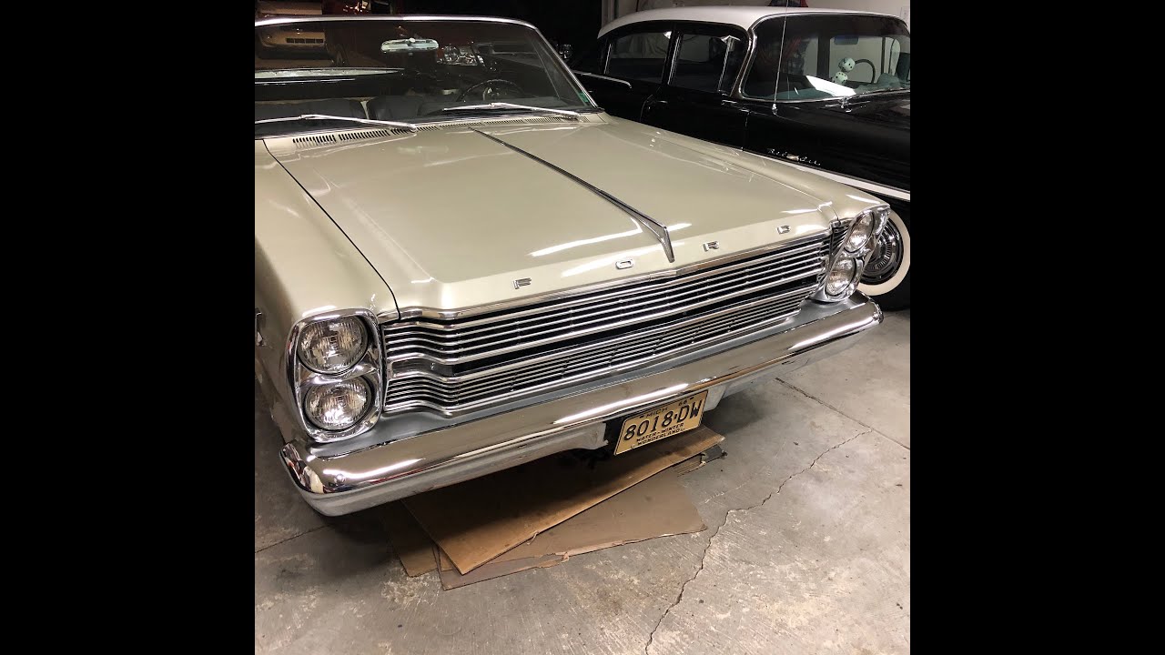 1966 Ford Galaxie 500 convertible restoration part 144 installing front bumper