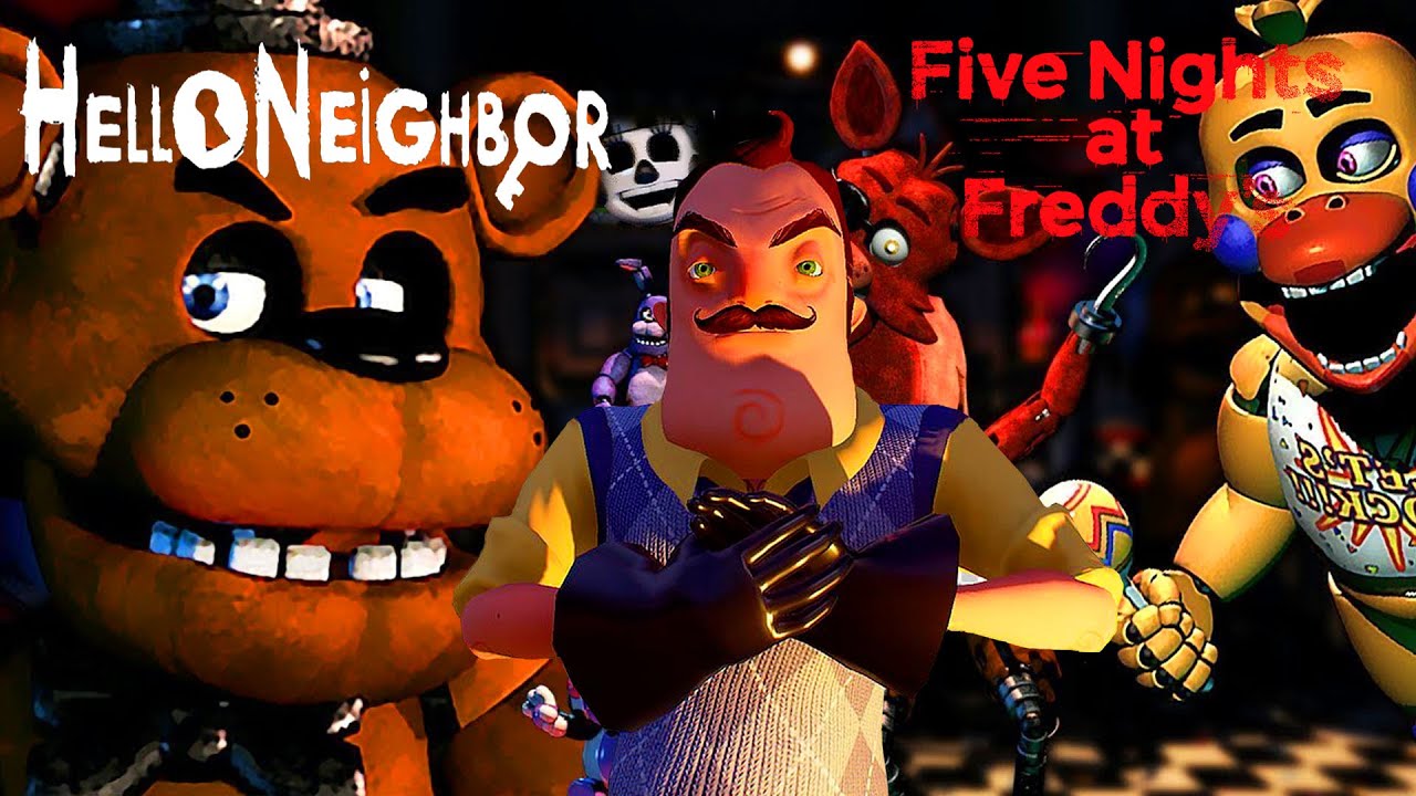 ПРИВЕТ СОСЕД ФНАФ 1 ПИЦЦЕРИЯ В ИГРЕ HELLO NEIGHBOR МОД FNAF 1 PIZZERIA